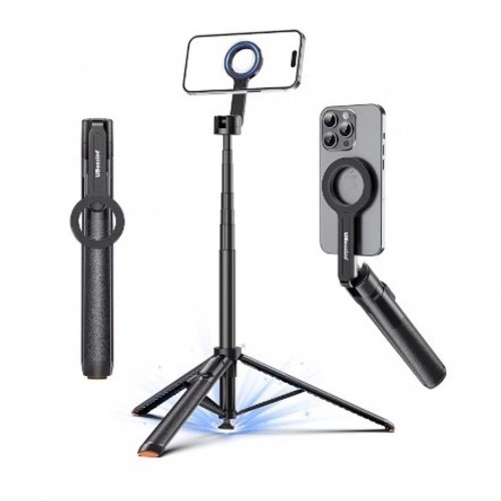 UBeesize Magnetic Selfie‎ Stick Tripod 70" Adjustable MagSafe Phone Stand Black